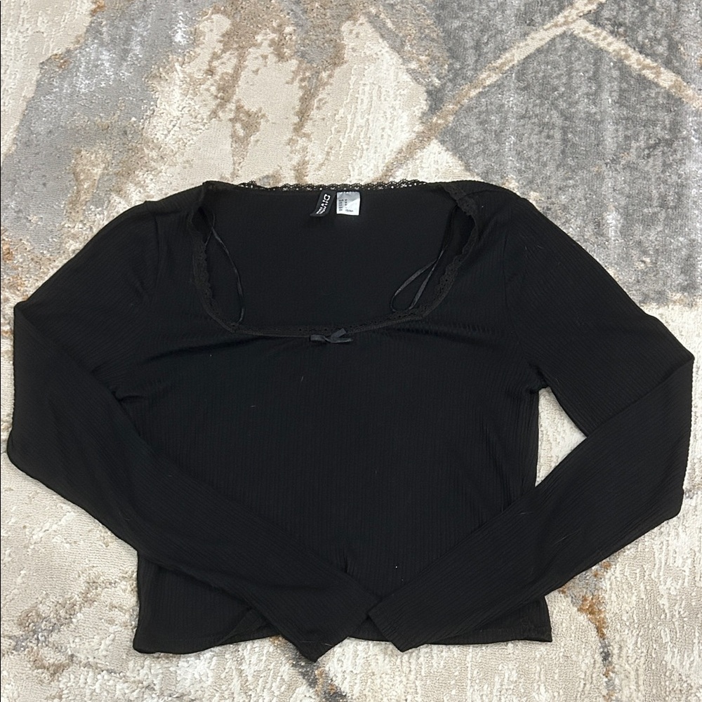🖤black lace long sleeve
